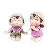 2шт мальчик девочка дети пара миниатюрный орнамент ремесло DIY пейзаж кукольный домик декор