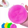 Silicone Dish Scrubber, Silicone Sponge Dish Brush, for Kitchen Dish Dishes Fruits Vegetables Washing and Cleaning