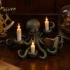 Decorative Pillar Candle Holder Octopus Holder, Durable Resin Halloween Sculpture, Dark Fantasy Gothic Retro Room Accessories Style Candlestick