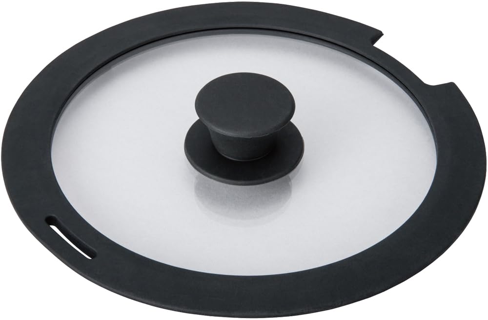 Hokuriku Aluminum Cast Varius 22cm Silicone Glass Lid for Removable Handle Frying Made of Silicone and Tempered Glass for a and Durable A-3135, Pans,