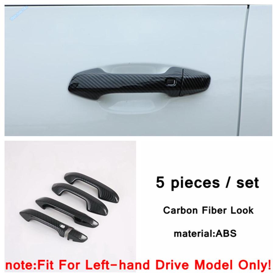 For Kia Seltos - 2024 Carbon Fiber / Shiny Car Outside Door Pull Doorknob Handle Bowl Cover Trim ABS Exterior Accessories