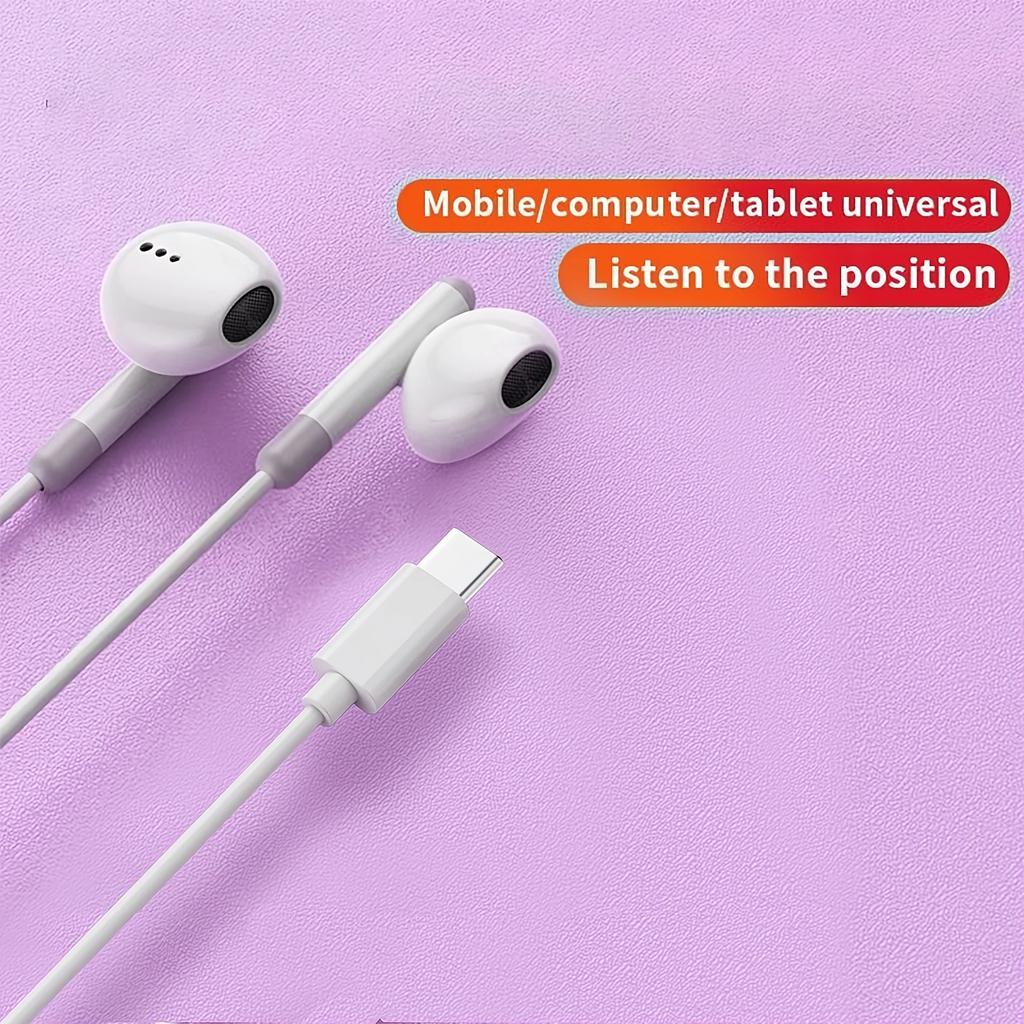 Наушники HIfi для Apple iPhone 15 Pro Max, наушники-вкладыши с микрофоном, проводные наушники для Samsung Huawei Xiaomi, наушники USB-C