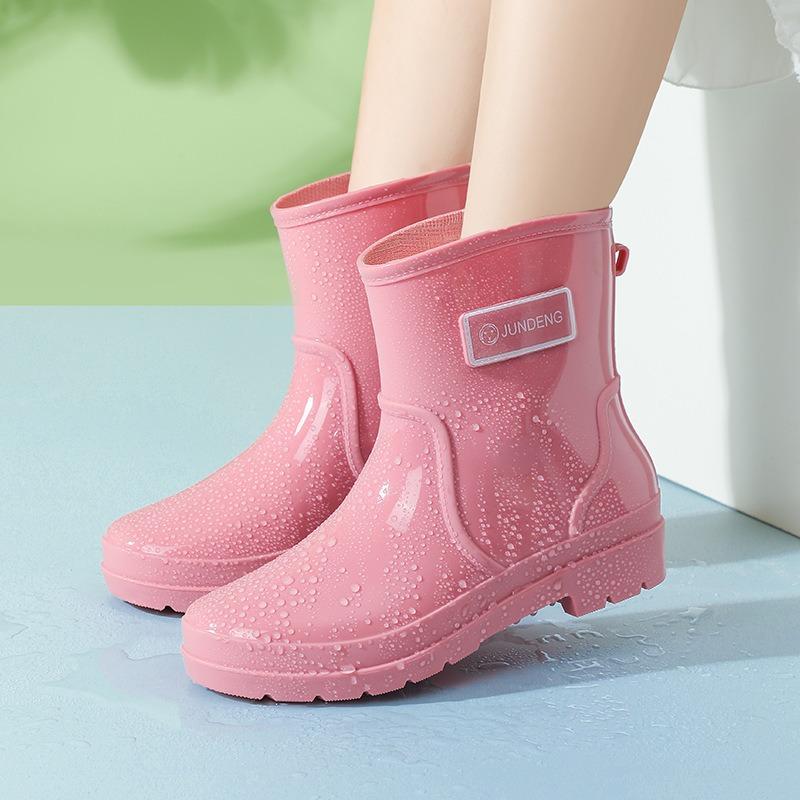 Short spring and autumn fashion exquisite women's shoes women's short rain shoes water shoes non-slip mother women's foot water boots