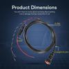 Upgraded 010-12445-00 Power/Data Cable Threaded 4-Pin Replacement Compatible with Garmin Transducers EchoMAP Chirp/Plus/UHD GPSM