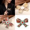Vintage Inspired Bowknot Brooch Elegant Lapel Pin Featuring Shiny Crystals Perfect for Weddings and Parties