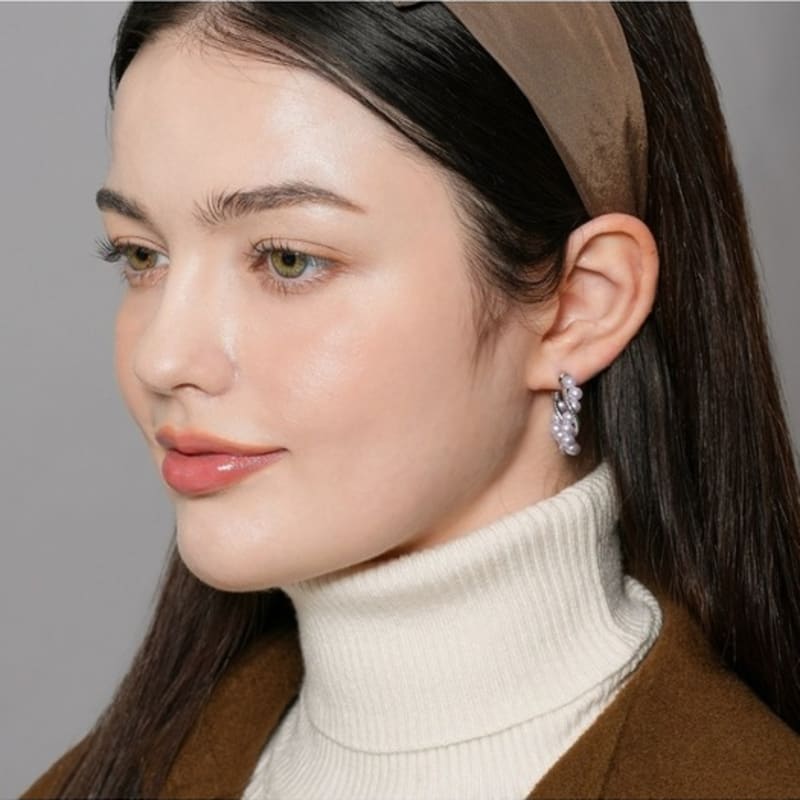 Серьги-кольца Dana Burton Breeze Pearl