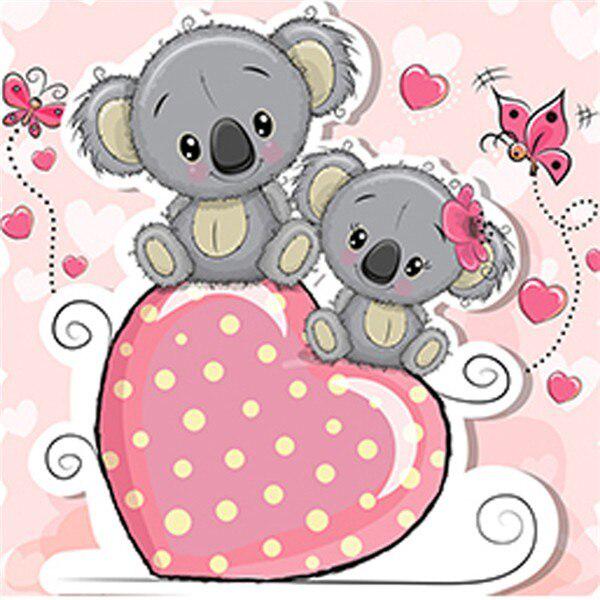 Алмазная картина Мультфильм Медведь 5D Вышивка Крестом Набор Изображение Горный Хрусталь