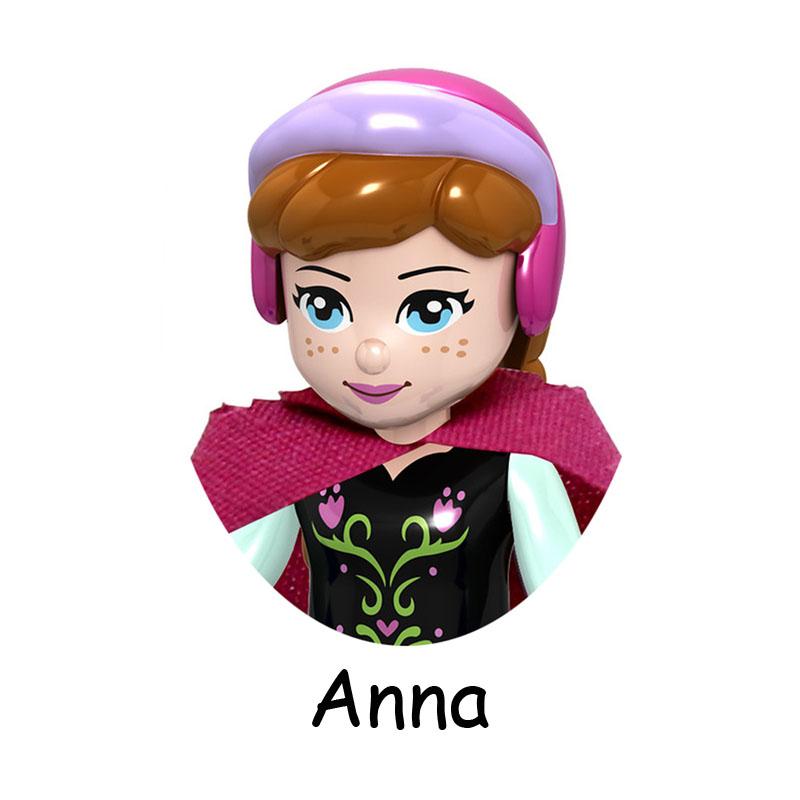 Нетоксичные сказочные принцессы дети Белль Чудовище Золушка Анна Оливия Модель Фигурка Блоки Конструктор Строительные Кирпичики Игрушки Для Детей