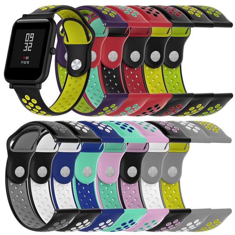 Versatile 20mm Soft Silicone Sport Wrist Watch Band Strap For Xiaomi Amazfit Bip Youth