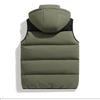 Men's Casual Loose Color-blocked Cotton Warm Jacket, Men's Detachable Cap Sleeveless Vest Jacket