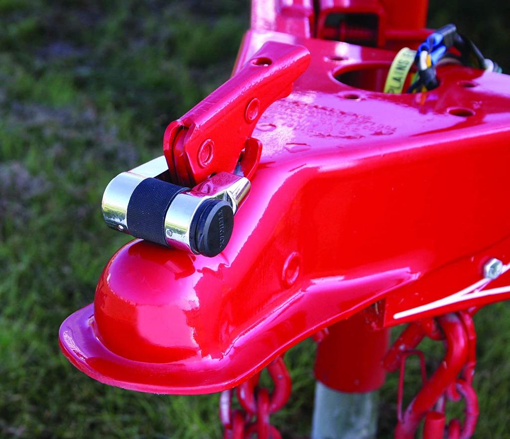 Замок сцепного устройства прицепа Trimax, хромированный, противоугонный