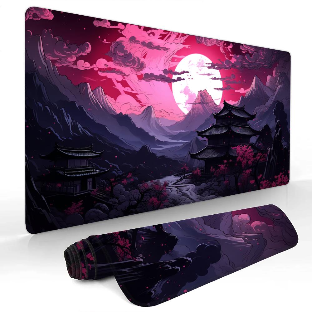 Artistic Aesthetic Fantasy Landscape Mouse Pad Gaming Mats Nonslip Desk Mat Mouse Carpet Stitched Edge Hd Printing Office Mat
