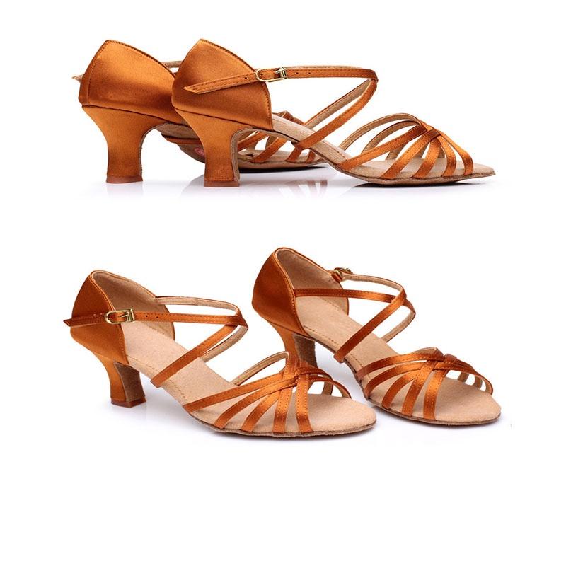 Stylish 5 Cm High Heel Adult Female Ballroom Dancing Shoes With Exposed Toe