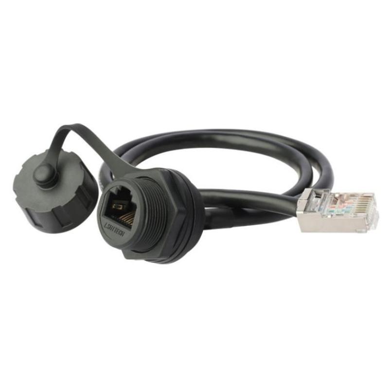Водонепроницаемый 8P8C Cat6 RJ45 Разъем Сетевого Кабеля M20 LR20 Адаптер Сигнала для Наружной Прокладки Кабеля WiFi Роутера