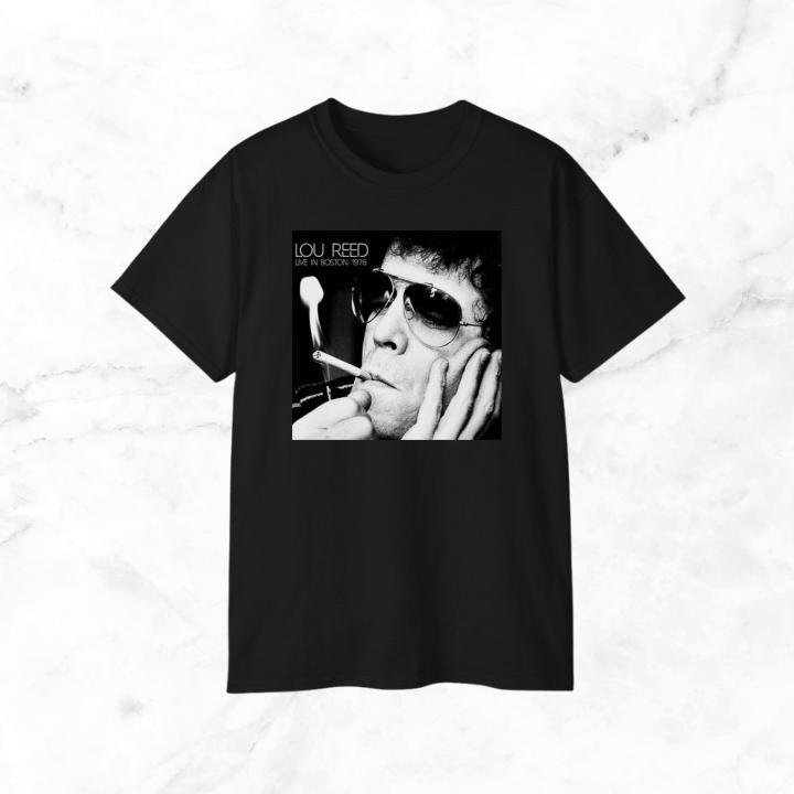 Футболка Lou Reed Live In Boston 1976 | Хлопковая футболка унисекс для концерта