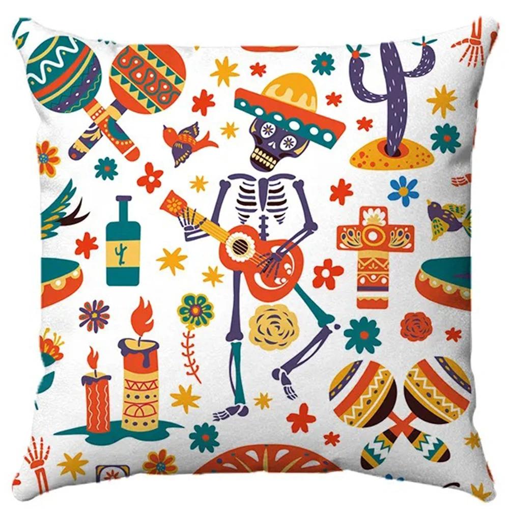Декоративные наволочки на Хэллоуин, забавные наволочки с принтом черепа, подходящие для украшения дома, гостиной, дивана, комнаты
