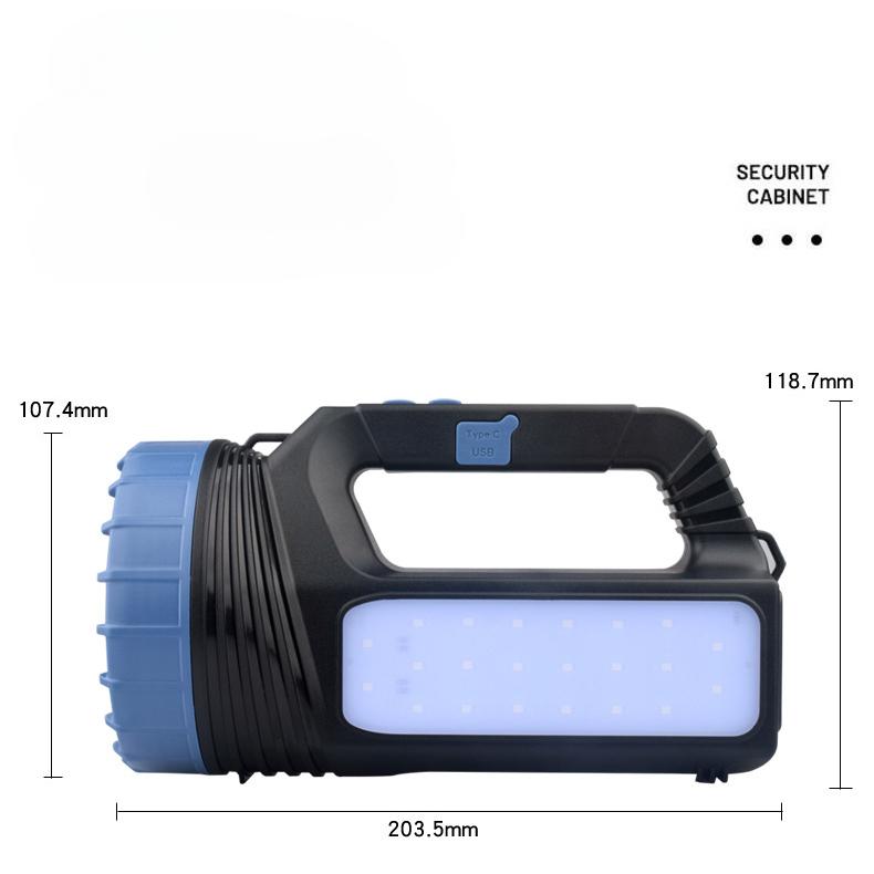 Уличный домашний солнечный светодиодный мощный фонарик, портативный прожектор, супер яркий, большой радиус действия, зарядка через USB