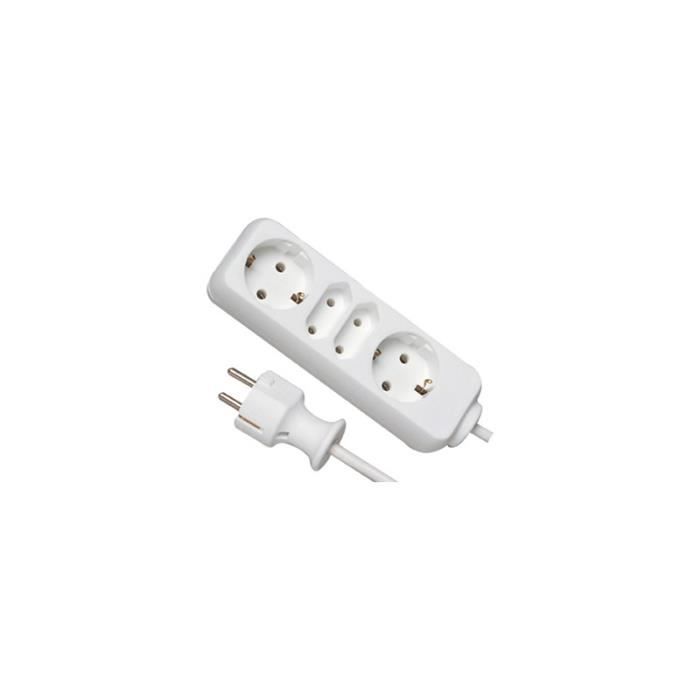 Rallonge électrique - Réf. 4006341290014 - 4 prises (2+2) - 1,4 m - Protection enfants