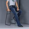 Jeans For Men Men's Dark Blue Flared Jeans Boot Cut Leg Flared Loose Fit High Waist Jeans