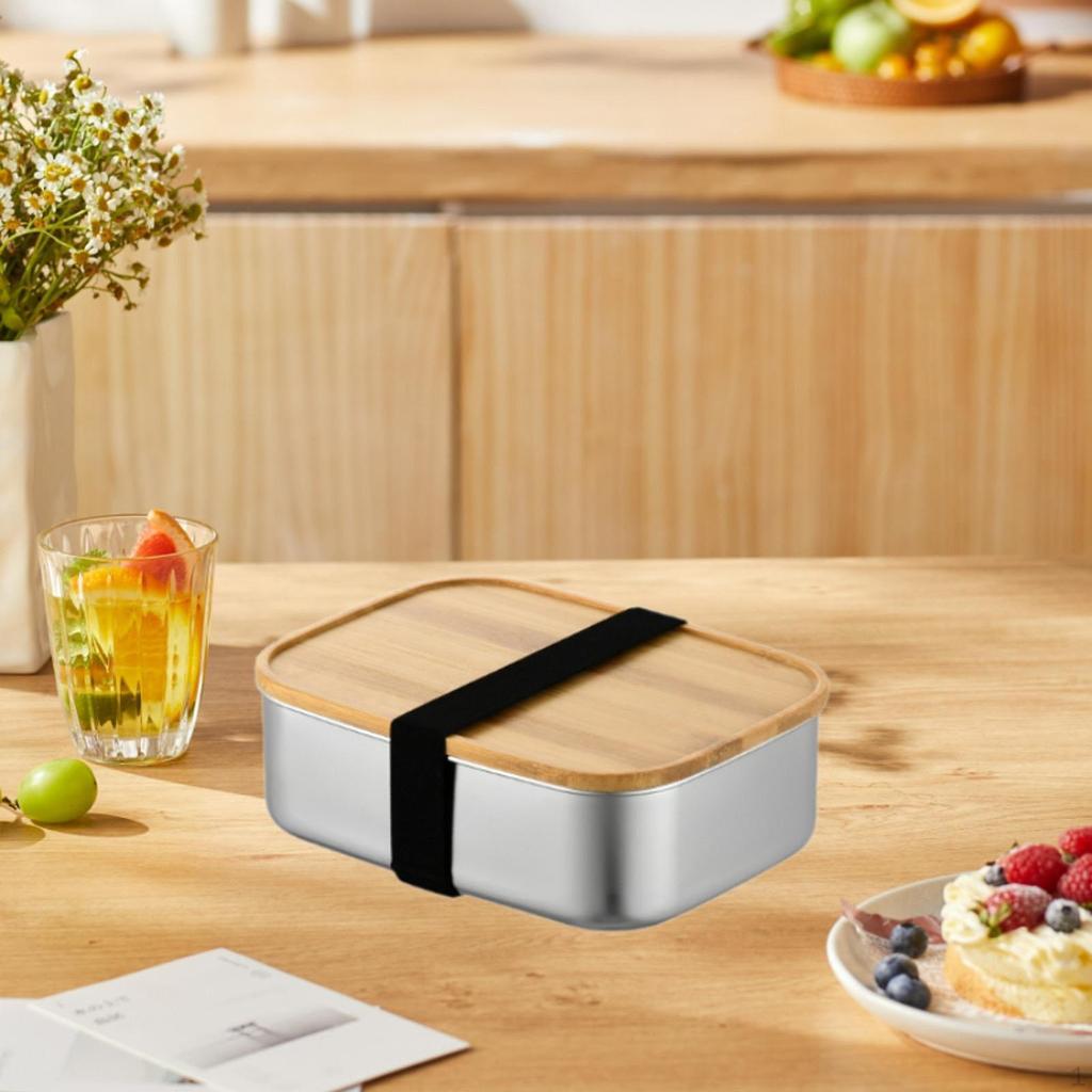 Bento Box Food Case Heat Resistant 800/1200/1500ml Container Storage for Commuting