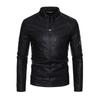 Leather Jacket Men's Autumn and Winter New Men's Korean Style Loose Stand-up Collar Pu Men's Jacket Trendy Men's Motorcycle Wear