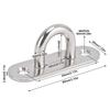 4pcs Enclosed Hook Ceiling Mount Eye Plate Heavy Duty Stainless Steel Eyelet  For Boat Rigging