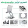 P57 Multifunction Desktop Phone Stand Folding 360° Rotating Metal Tablet Holder for Live Streaming