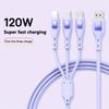 3-in-1 Super Fast Charging Data Cable 120W Suitable for Apple Type-C Android 6A Charging Cable