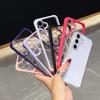 Candy Color Bumper Precise Shot Protection Case For Samsung Galaxy S23 S24 S25 S24FE Clear Soft Acrylic Cover For Samsung Galaxy A36 A56 A35 A55 A26