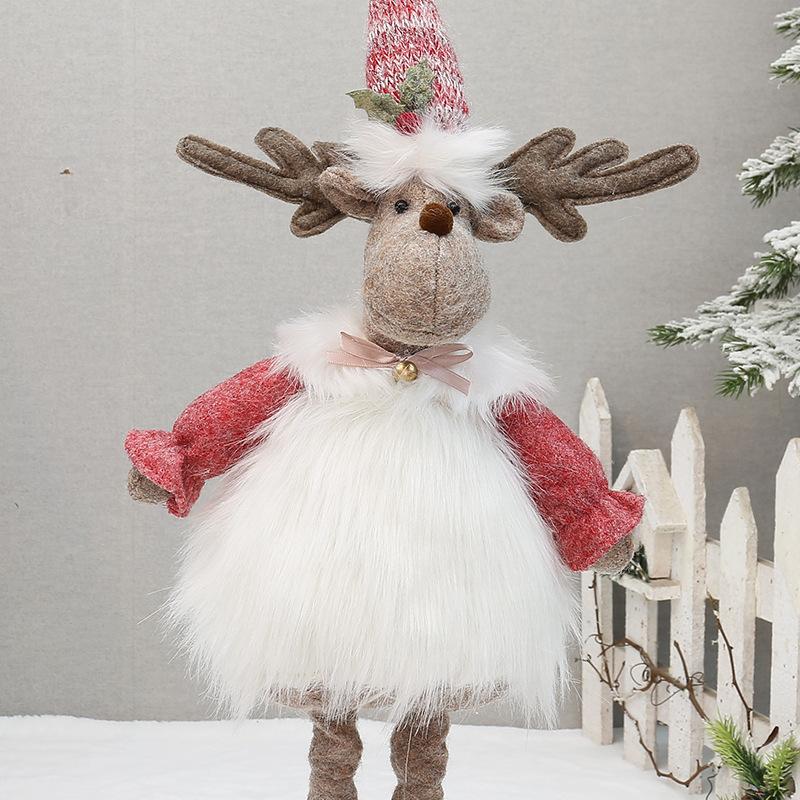 Рождественская тканевая выдвижная кукла Дед Мороз снеговик кукла праздничный подарок рождественское украшение орнаменты принадлежности