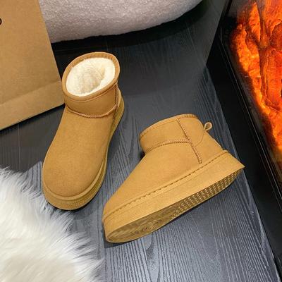 Мода 2024 года, новые классические утолщенные пушистые женские зимние сапоги, удобные теплые ботильоны, женская зимняя обувь, массивные ботинки Mujer