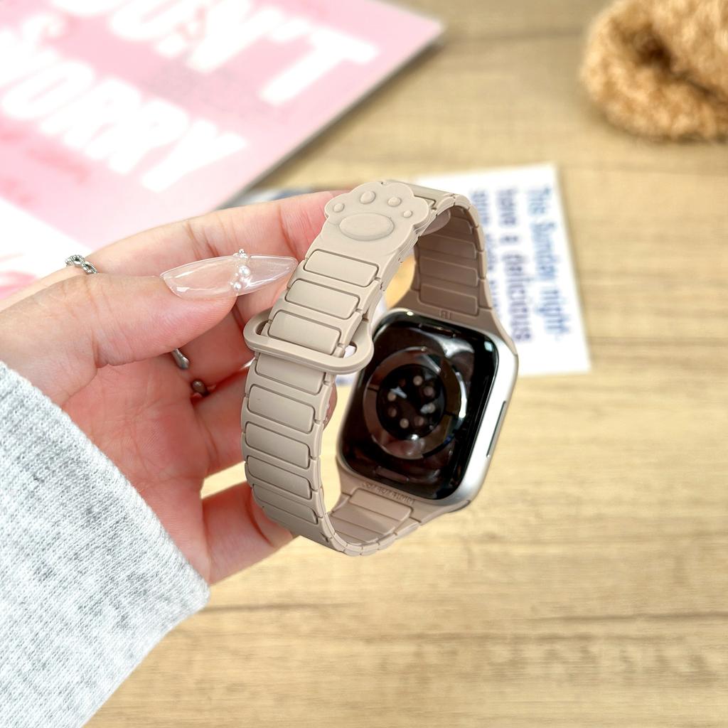 Magnetic Silicone Small claws Strap for Apple watch Bands Ultra 3 49mm 38mm 46mm 45mm 40mm 42mm 41mm correa Bracelet iWatch 11 10 SE 9 8 7 6