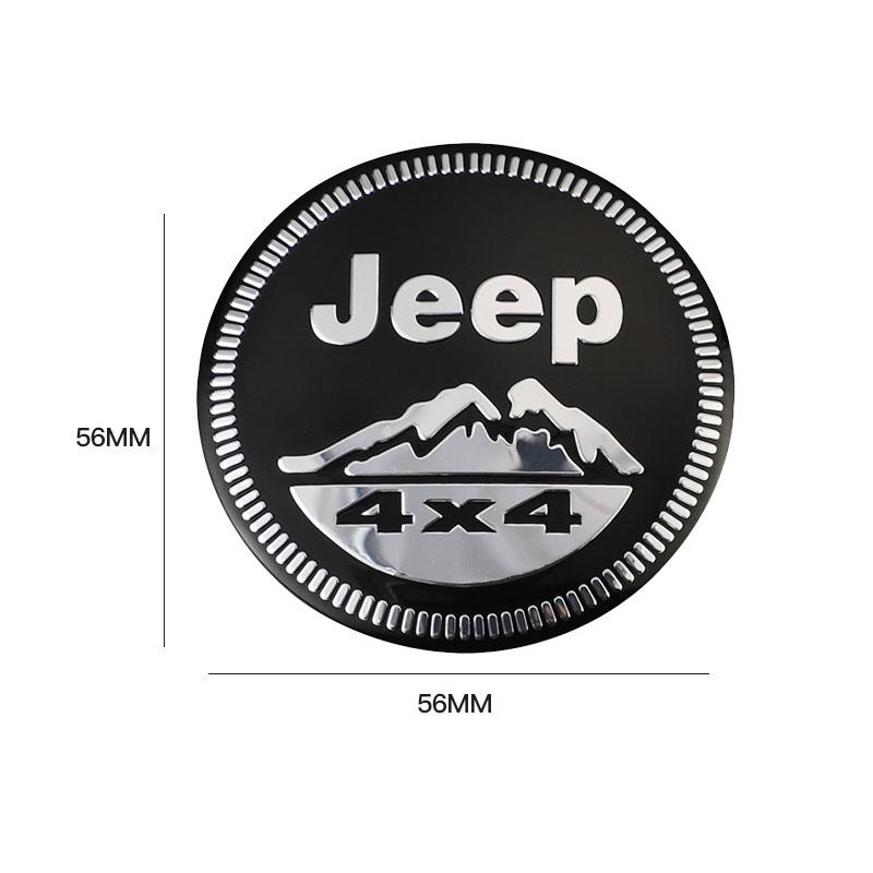 4Pcs 56mm Car Emblem Auto Wheel Center Hub Caps Decal Accessories For Jeep Wrangler Renegade Compass Grand Cherokee Patriot
