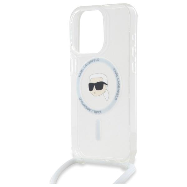 Karl Lagerfeld Klhmp16Lhckhnt Iphone 16  Pro 6.3 Hardcase Transparent Crossbody Iml Karl Head Magsafe