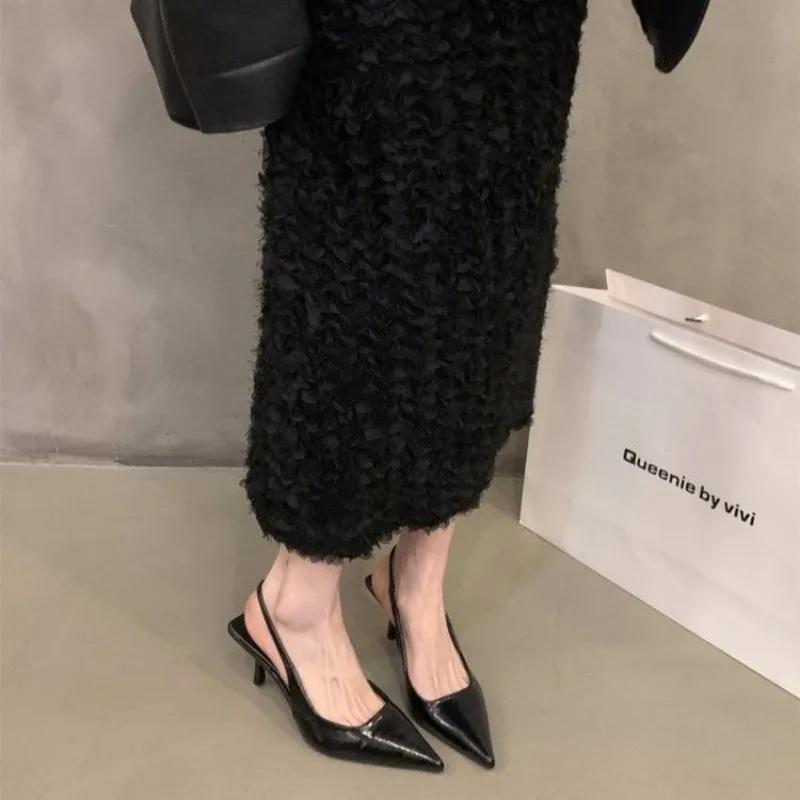 Женские туфли на высоком каблуке с острым носком Летние новые босоножки Модная женская обувь Босоножки на платформе Высокие каблуки