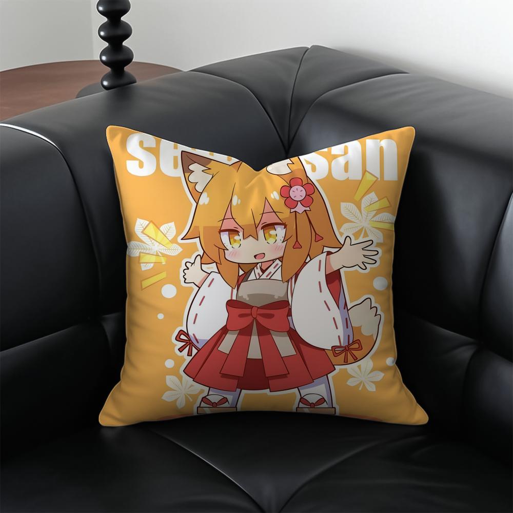 The HHelpful Fox Senko San Cushion Cover Pillow Case Antidustmite Invisible zipper silky plush cushion