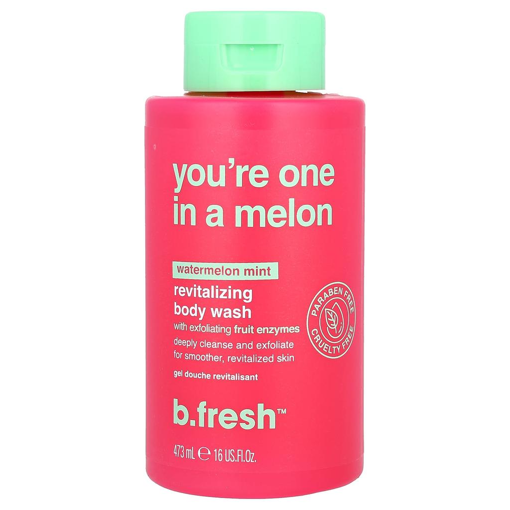 b.fresh You're In a Melon, Revitalizing Body Wash, Watermelon Mint, 473ml (16fl Oz)