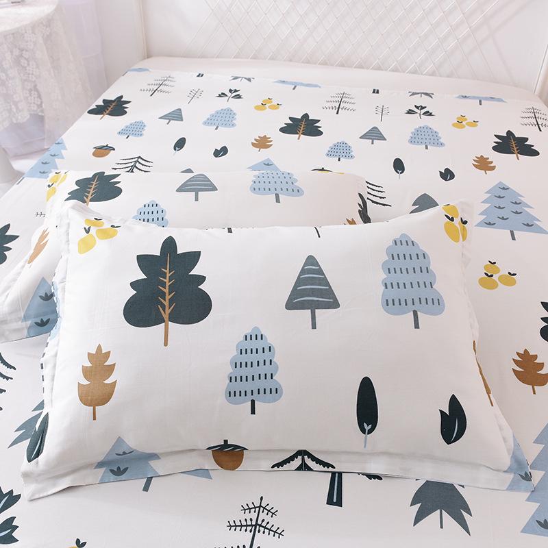 Хлопковые наволочки: Чистый хлопок, простой стиль для дома, общежитий, одноместных и двухместных комнат (Одиночный/Пара)