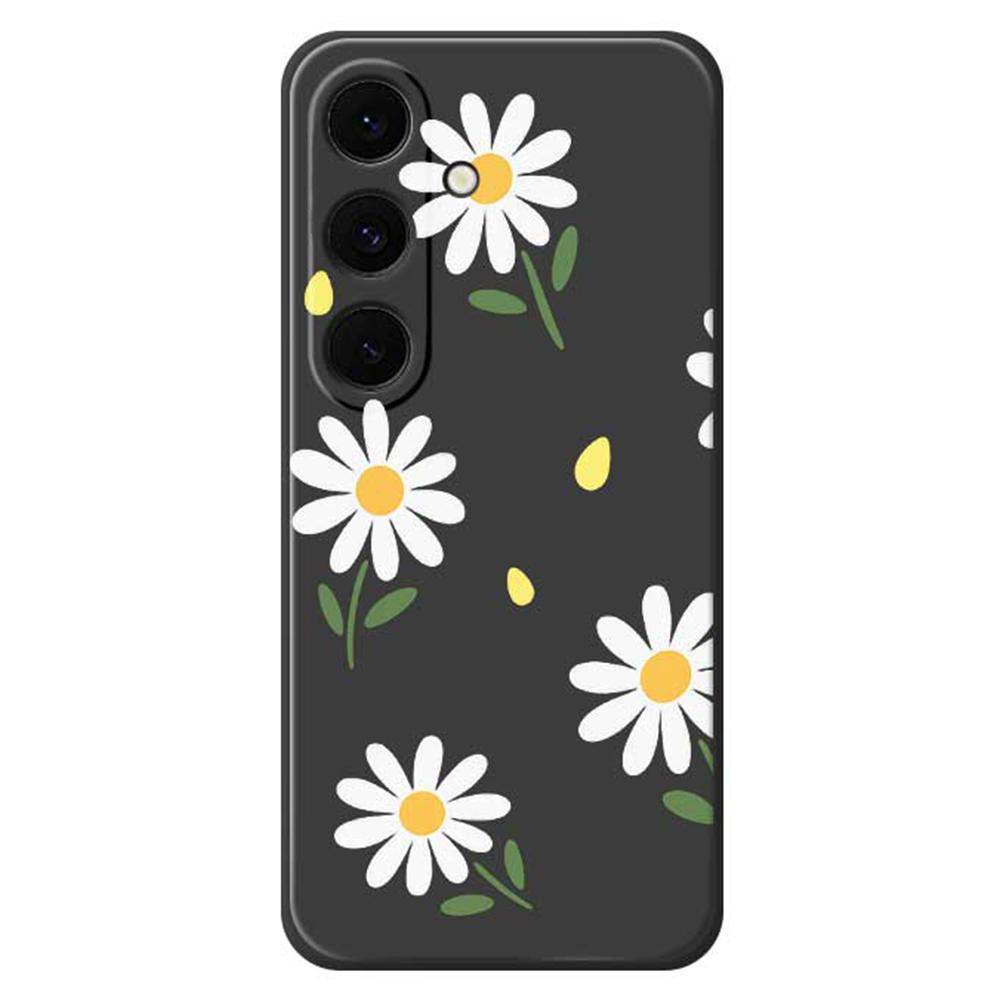 For Samsung Galaxy S25 FE Case Daisy Pattern Printing Straight Edge TPU Phone Back Cover