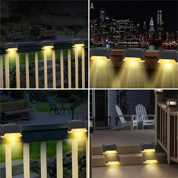 Warm White LED Solar Lamp Path Stair Outdoor Garden Lights Waterproof Solar Power Balcony Light Decoration for Patio Stair Fence