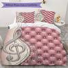 Gorgeous Treble Clef Pattern Bedding uilt Set uilt Cover Pillowcase Home Decoration Birthday Gift (1 * duvet cover + 2 * pillowcase  without core)