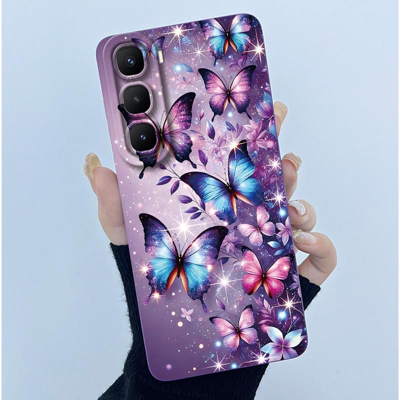 Чехол для Infinix Hot 60 Pro Plus Модный Простой Цветок Жидкий Силикон Защита Камеры Чехол Для Infinix Hot 60 Pro+ Capa