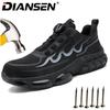 Дышащая рабочая обувь Ботинки со стальным подноском для мужчин Защита от падения Мягкие Защита от проколов Рабочие кроссовки Нескользящая Легкая рабочая обувь