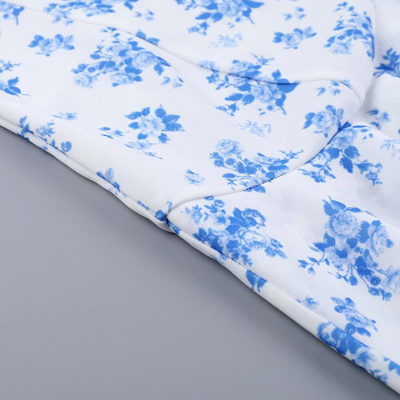 Осеннее женское платье на бедрах Fashion Ethos Slim-fit Print Top Dress A-swing