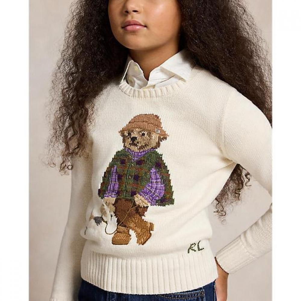 Polo Ralph Lauren Girls Polo Bear Crewneck Sweater Cwposweg6820672101