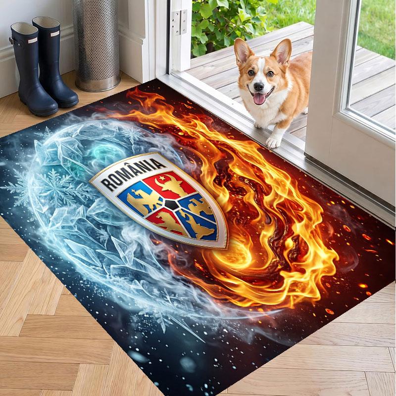 Soft Floor Carpet Romania Football Pattern Area Rug Decorative Mat For Home Room Decoration