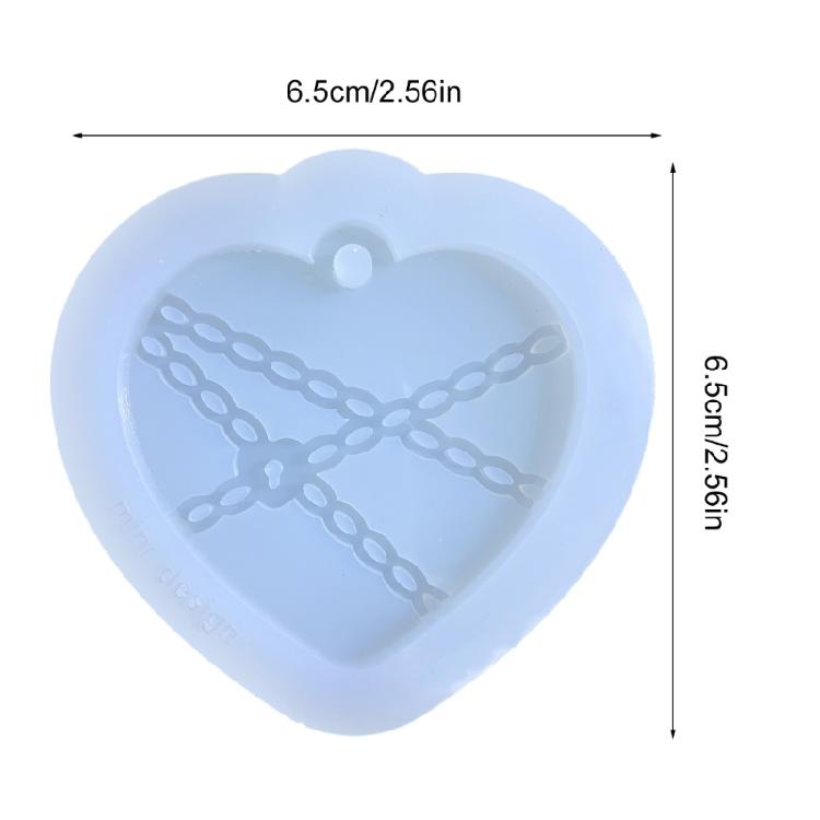 Heart Silicone Resin Mold for Keychain Jewelry Making,DIY Pendant Charms Mold