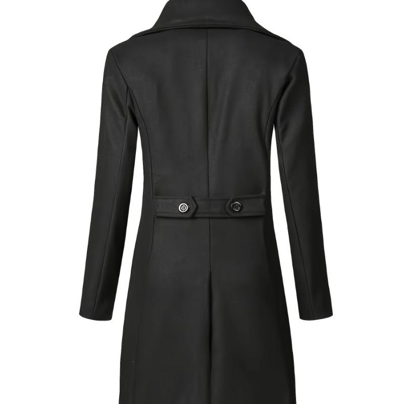 Autumn and Winter Men's Woolen Coat Casual and Fashionable Double Breasted Long Men's Woolen Coat