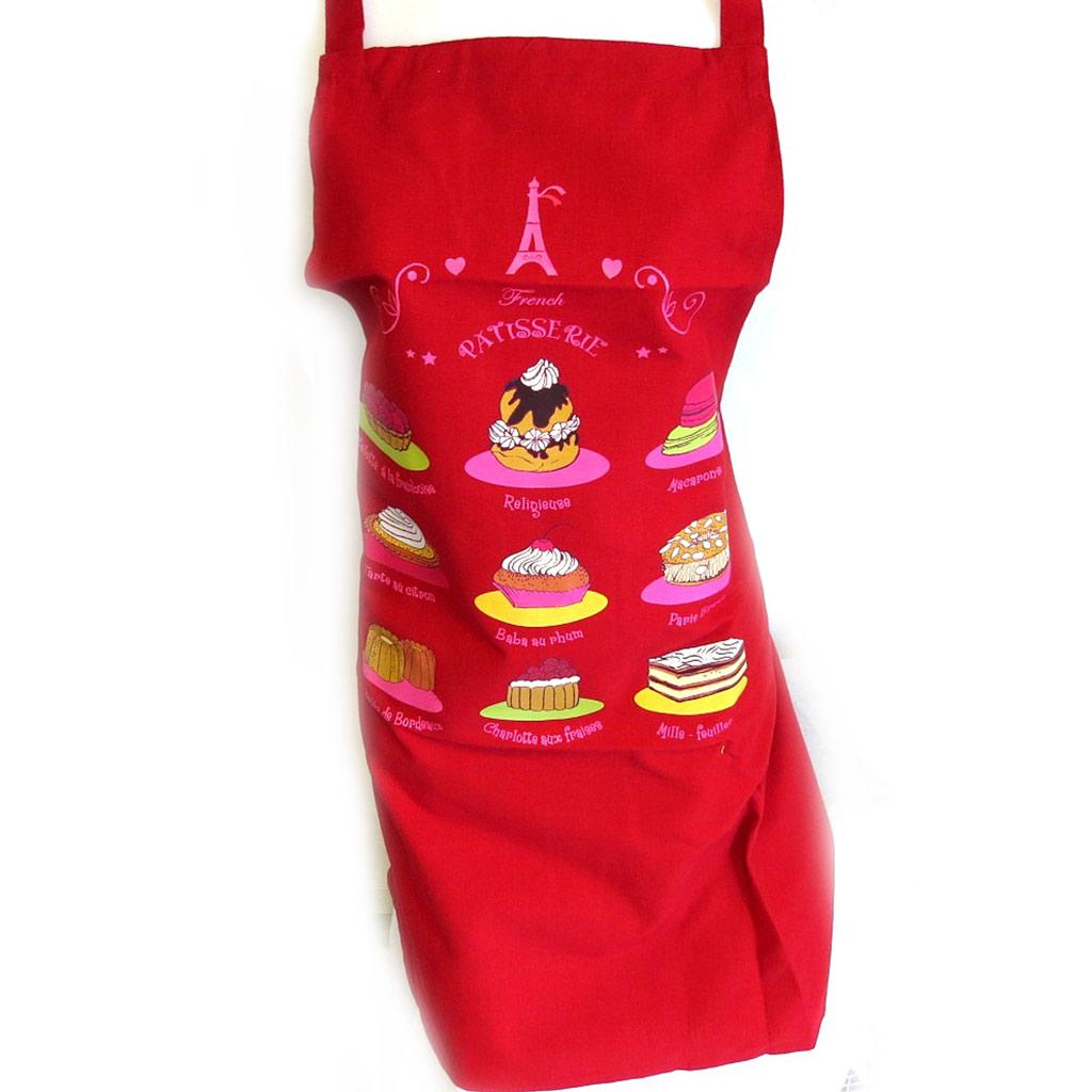 Les Trésors De Lily [M5770] - Designer Apron 'La Patisserie Française' Red