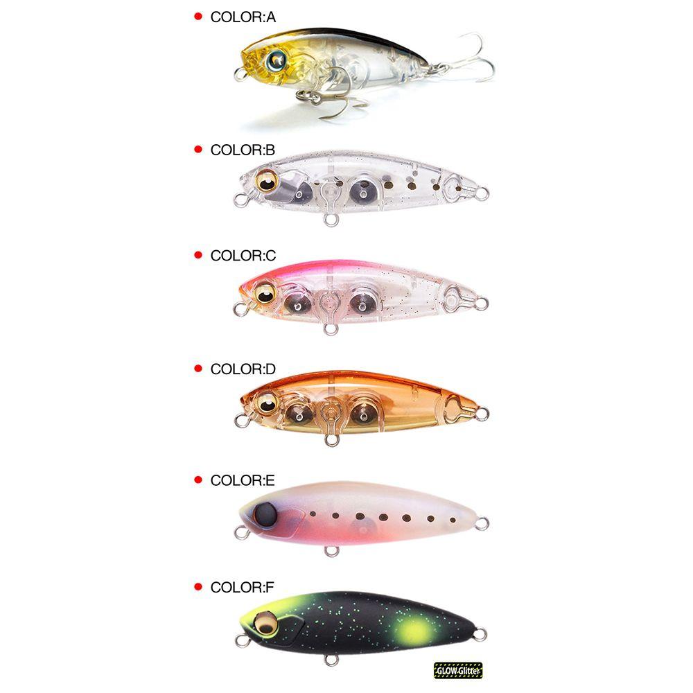 Transparent Useful Crankbaits Minnow Lures Pencil Baits with Steel Ball Winter Fishing Fish Hooks